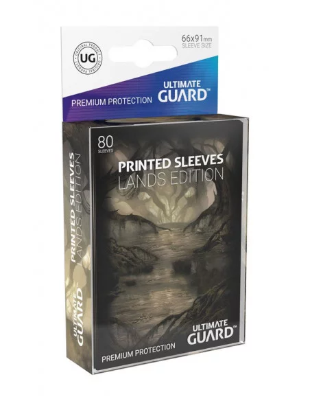 es::Ultimate Guard Printed Sleeves Fundas de Cartas Tamaño Estándar Lands Edition Pantano I 80