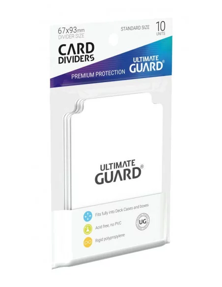 es::Ultimate Guard Card Dividers Tarjetas Separadoras para Cartas Tamaño Estándar Blanco 10