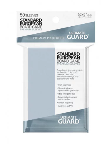 es::Ultimate Guard Premium Soft Sleeves Fundas de Cartas del Juego de Mesa Standard European 50
