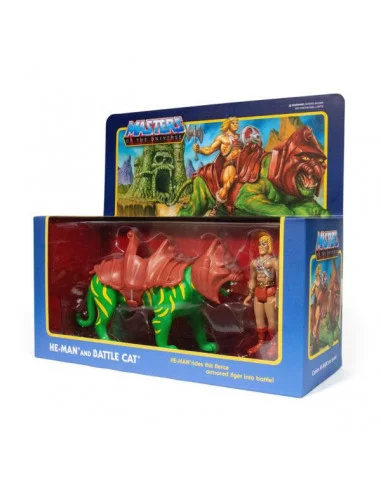 es::Masters of the Universe Pack de 2 Figuras ReAction He-Man & Battlecat 10 cm