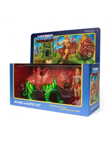 es::Masters of the Universe Pack de 2 Figuras ReAction He-Man & Battlecat 10 cm