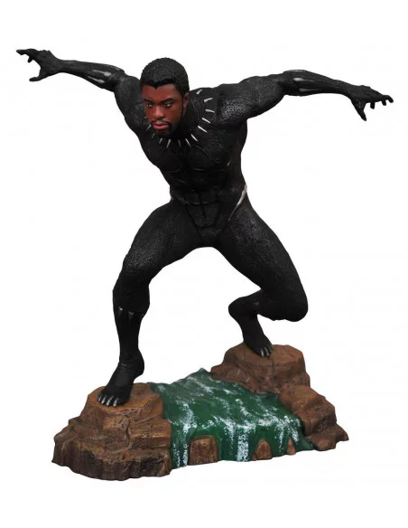 es::Black Panther Marvel Movie Gallery Estatua Black Panther Unmasked 23 cm
