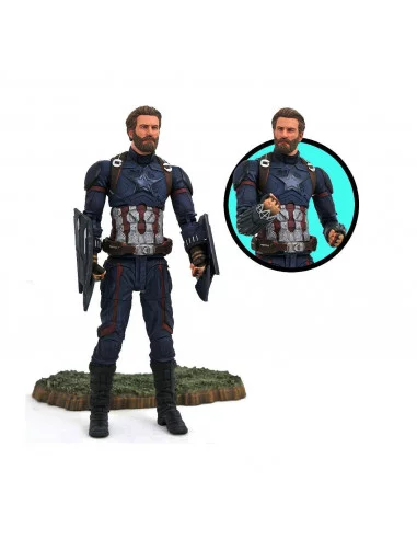 es::Vengadores Infinity War Marvel Select Figura Captain America 18 cm