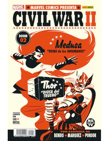 es::Civil War II 02 Portada alternativa Medusa Vs Thor