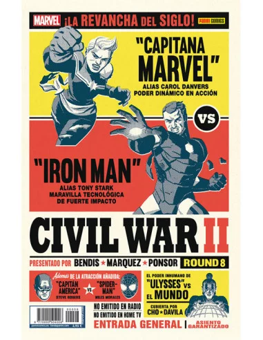 es::Civil War II 08 Portada alternativa Capitana Marvel Vs Iron Man