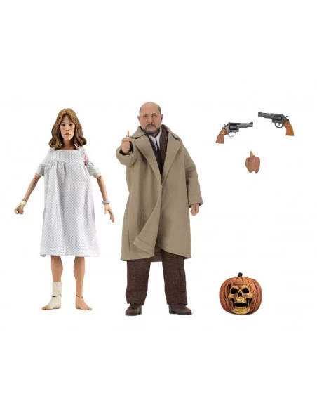 es::Halloween 2: Sanguinario Pack de 2 Figuras Retro Doctor Loomis & Laurie Strode 20 cm