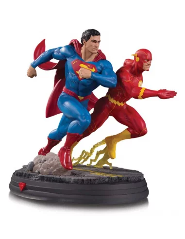 es::DC Gallery Estatua Superman vs The Flash Racing 2nd Edition 26 cm
