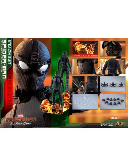 es::Spider-Man: Far from Home Figura 1/6 Spider-Man Stealth Suit Deluxe Version Hot toys 29 cm