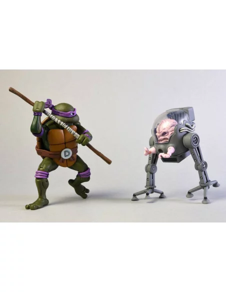 es::Tortugas Ninja Pack de 2 Figuras Donatello vs Krang in Bubble Walker 18 cm