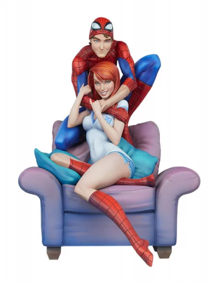 es::Marvel Estatua Spider-Man & Mary Jane by J. Scott Campbell 32 cm
