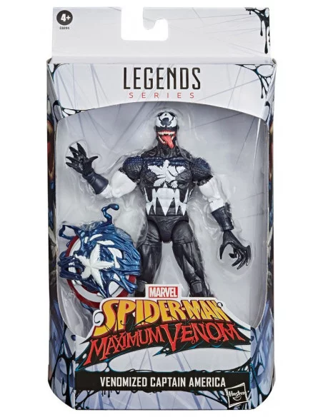 es::Spider-Man: Maximum Venom Marvel Legends Series Figura Venomized Captain America 15 cm