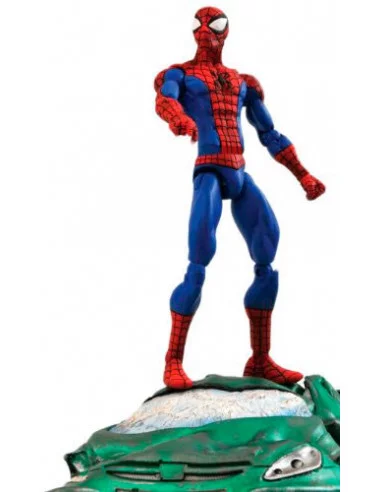 es::Marvel Select Figura Spiderman base coche 18 cm