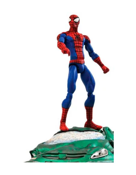 es::Marvel Select Figura Spiderman base coche 18 cm