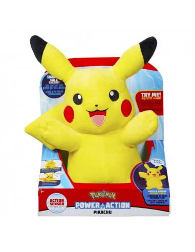 es::Pokémon Peluche con luz y sonido Power Action Pikachu 25 cm