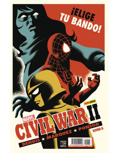 es::Civil War II 05 Portada alternativa Ms Marvel, Spiderman, Nova