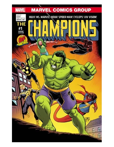 es::DF Champions 1 Now! DF Cassaday Cover Signed by Mark Waid