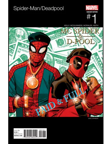 es::Spider-man Deadpool 1 Hip Hop Variant DF Signed By Fabian Nicieza