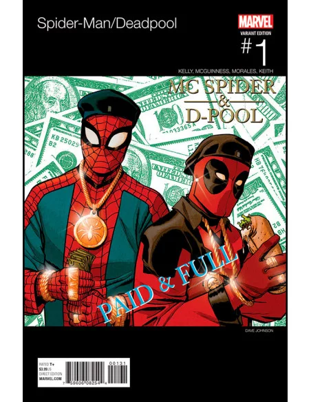 es::Spider-man Deadpool 1 Hip Hop Variant DF Signed By Fabian Nicieza