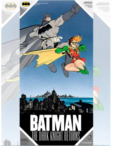 es::DC Comics Dark Knight Returns Batman y Robin Póster de vidrio 30 x 60 cm.