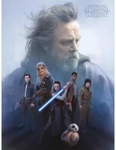 es::Star Wars Episodio VIII Grupo Resistencia Póster de vidrio 30 x 49 cm