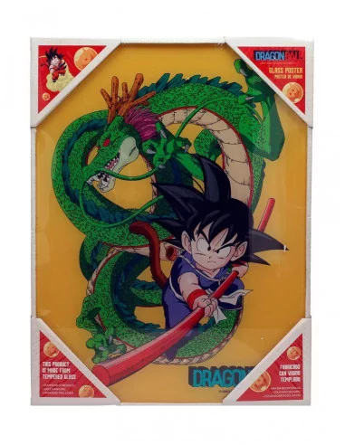 es::Dragonball Z Póster de Vidrio Kid Goku & Shenron 30 x 40 cm
