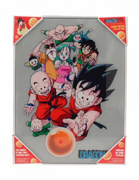 es::Dragon Ball Póster de vidrio Personajes 30 x 40 cm