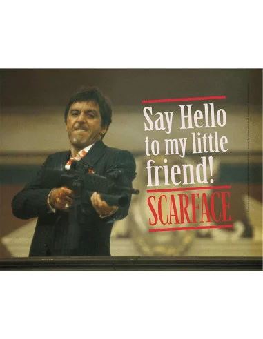 es::Scarface Póster de vidrio Say Hello to my little friend! 40 x 30 cm