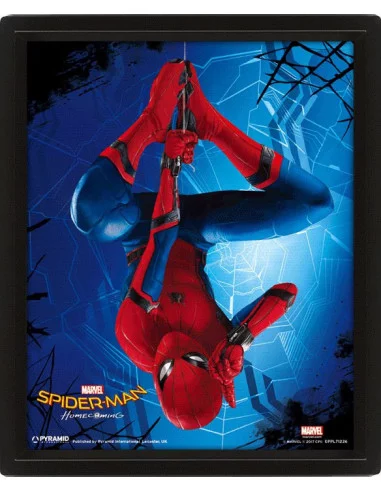 es::Spider-Man Homecoming Póster Efecto 3D Enmarcado Hang 26 x 20 cm
