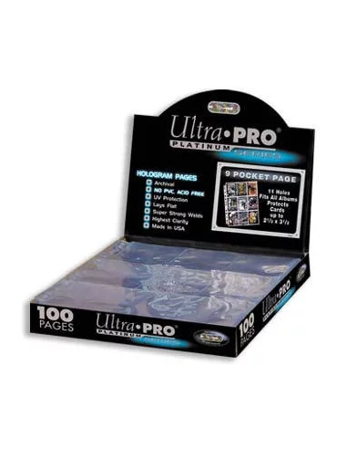 es::Ultra Pro Hojas 9 Bolsillos Platinum Ultra Para Trading Cards 100