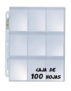 es::Ultra Pro Funda Pages 9 bolsillos con solapa protectora. 3 agujeros 100