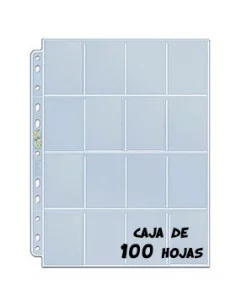es::Ultra Pro Funda Pages 16 bolsillos para cartas de 41 x 63 mm. 11 agujeros 100