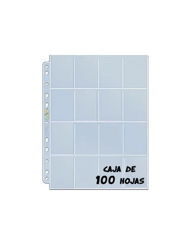 es::Ultra Pro Funda Pages 16 bolsillos para cartas de 41 x 63 mm. 11 agujeros 100