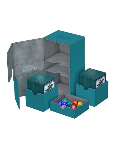es::Ultimate Guard Twin Flip´n´Tray Deck Case 200+ Tamaño Estándar XenoSkin™ Gasolina Azul