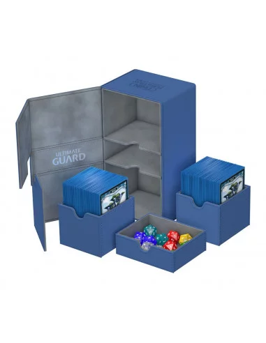 es::Ultimate Guard Twin Flip´n´Tray Deck Case 200+ Caja de Cartas Tamaño Estándar XenoSkin Azul