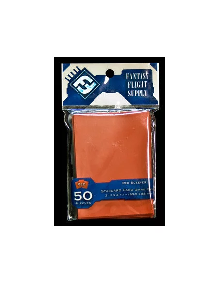 es::Fundas para cartas Color rojo Fantasy Flight. 50 unidades