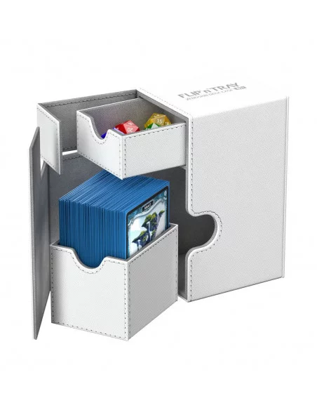 es::Ultimate Guard Flip´n´Tray Deck Case 80+ Caja de Cartas Tamaño Estándar XenoSkin Blanco