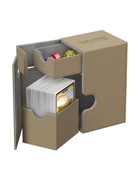 es::Ultimate Guard Flip´n´Tray Deck Case 80+ Caja de Cartas Tamaño Estándar XenoSkin Beige