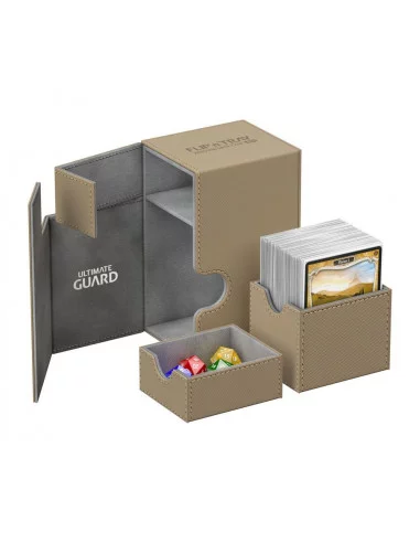 es::Ultimate Guard Flip´n´Tray Deck Case 80+ Caja de Cartas Tamaño Estándar XenoSkin Beige