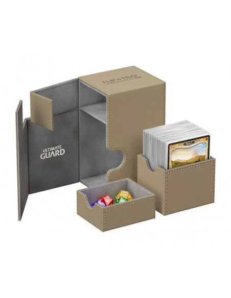 es::Ultimate Guard Flip´n´Tray Deck Case 80+ Caja de Cartas Tamaño Estándar XenoSkin Beige