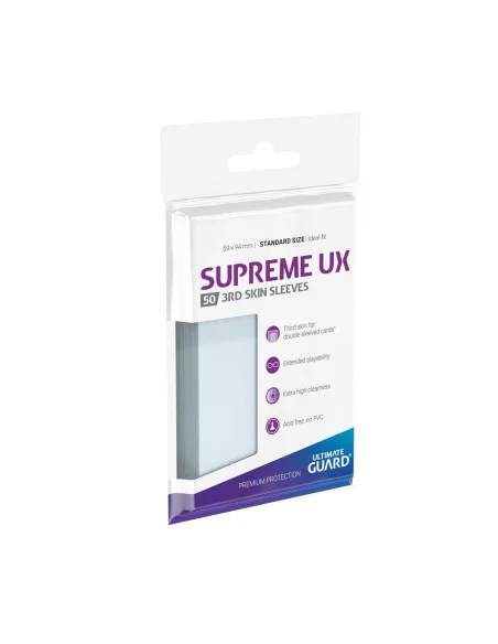 es::Ultimate Guard Supreme UX 3rd Skin Sleeves Tamaño Estándar Transparente 50