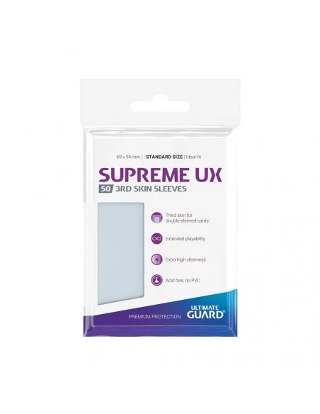es::Ultimate Guard Supreme UX 3rd Skin Sleeves Tamaño Estándar Transparente 50