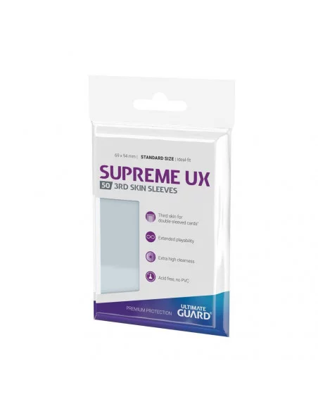 es::Ultimate Guard Supreme UX 3rd Skin Sleeves Tamaño Estándar Transparente 50