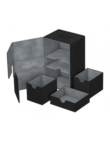 es::Ultimate Guard Twin Flip´n´Tray Deck Case 160+ Caja de Cartas Tamaño Estándar XenoSkin Negro