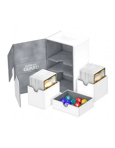 es::Ultimate Guard Twin Flip´n´Tray Deck Case 160+ Caja de Cartas Tamaño Estándar XenoSkin Blanco