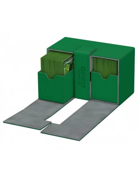 es::Ultimate Guard Twin Flip´n´Tray Deck Case 160+ Caja de Cartas Tamaño Estándar XenoSkin Verde