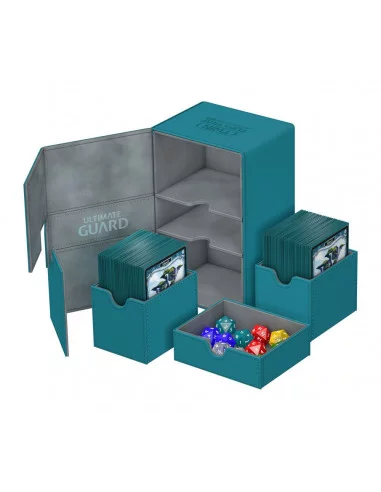 es::Ultimate Guard Twin Flip´n´Tray Deck Case 160+ Caja de Cartas Tamaño Estándar XenoSkin Gasolina Azul