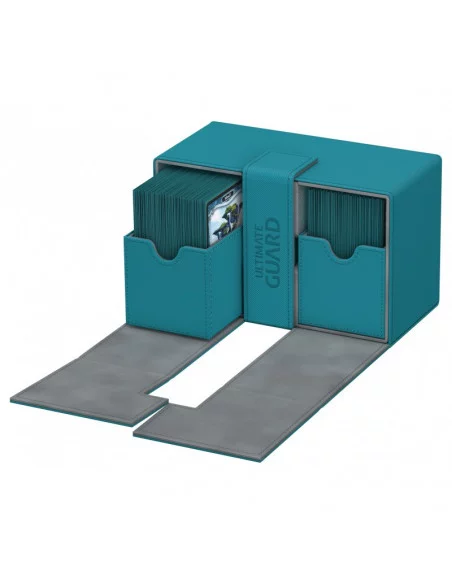 es::Ultimate Guard Twin Flip´n´Tray Deck Case 160+ Caja de Cartas Tamaño Estándar XenoSkin Gasolina Azul