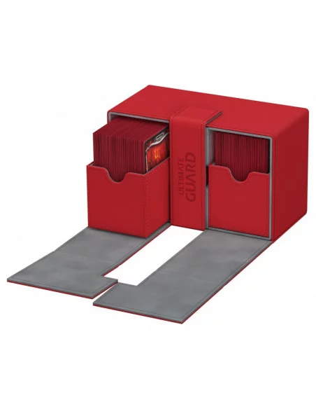 es::Ultimate Guard Twin Flip´n´Tray Deck Case 160+ Caja de Cartas Tamaño Estándar XenoSkin Rojo