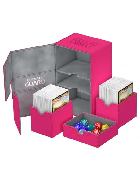 es::Ultimate Guard Twin Flip´n´Tray Deck Case 160+ Tamaño Estándar XenoSkin™ Fucsia
