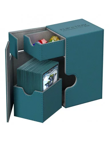 es::Ultimate Guard Flip´n´Tray Deck Case 80+ Tamaño Estándar XenoSkin™ Gasolina Azul